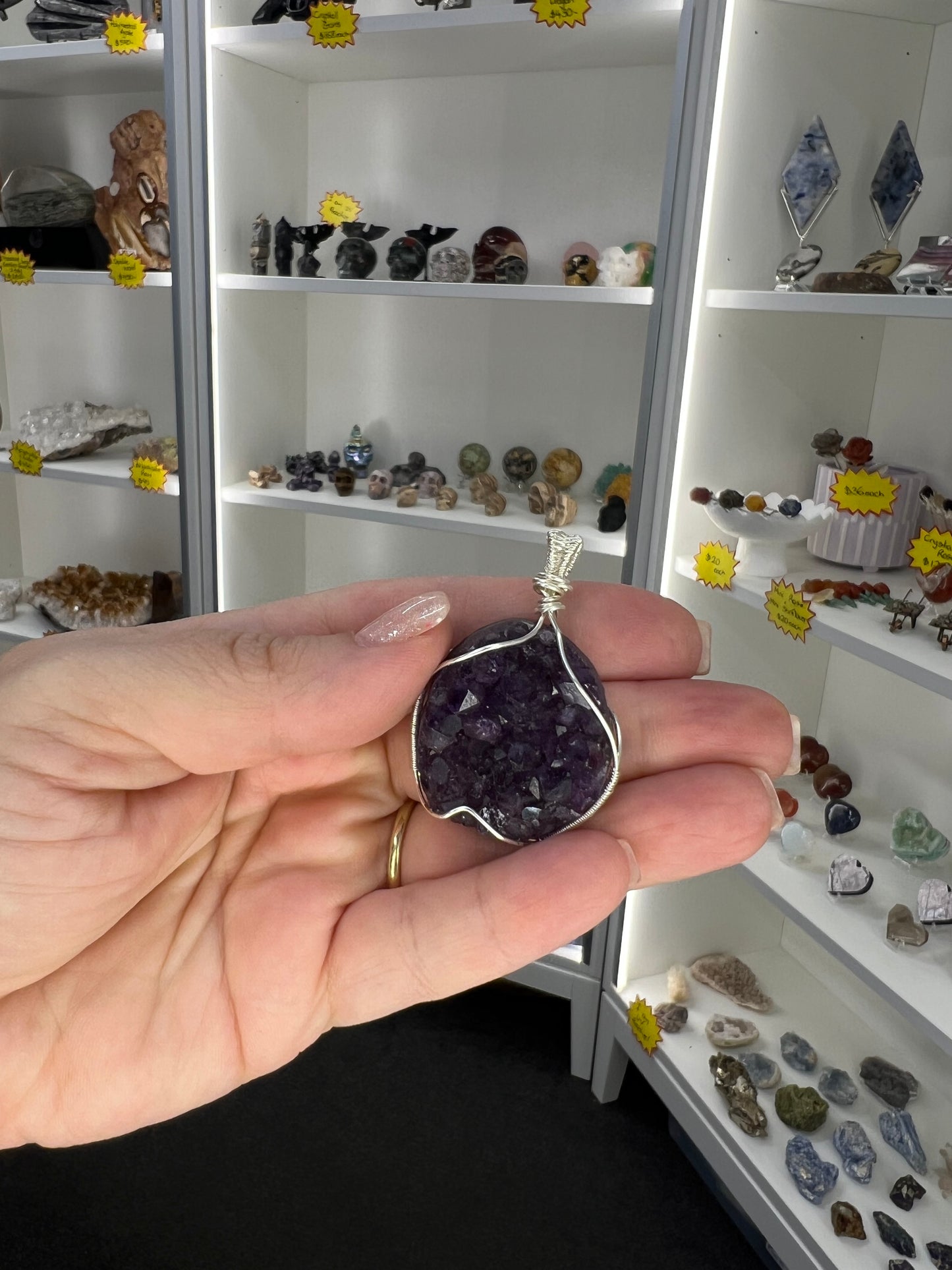 Amethyst Cluster Pendant