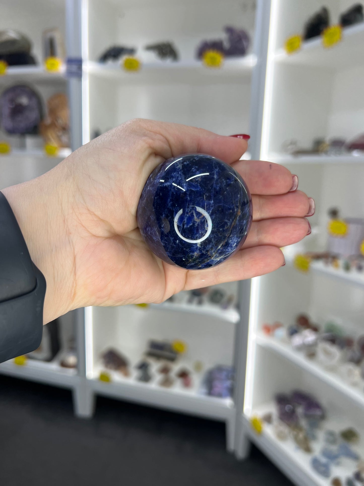 Sodalite Sphere with Stand