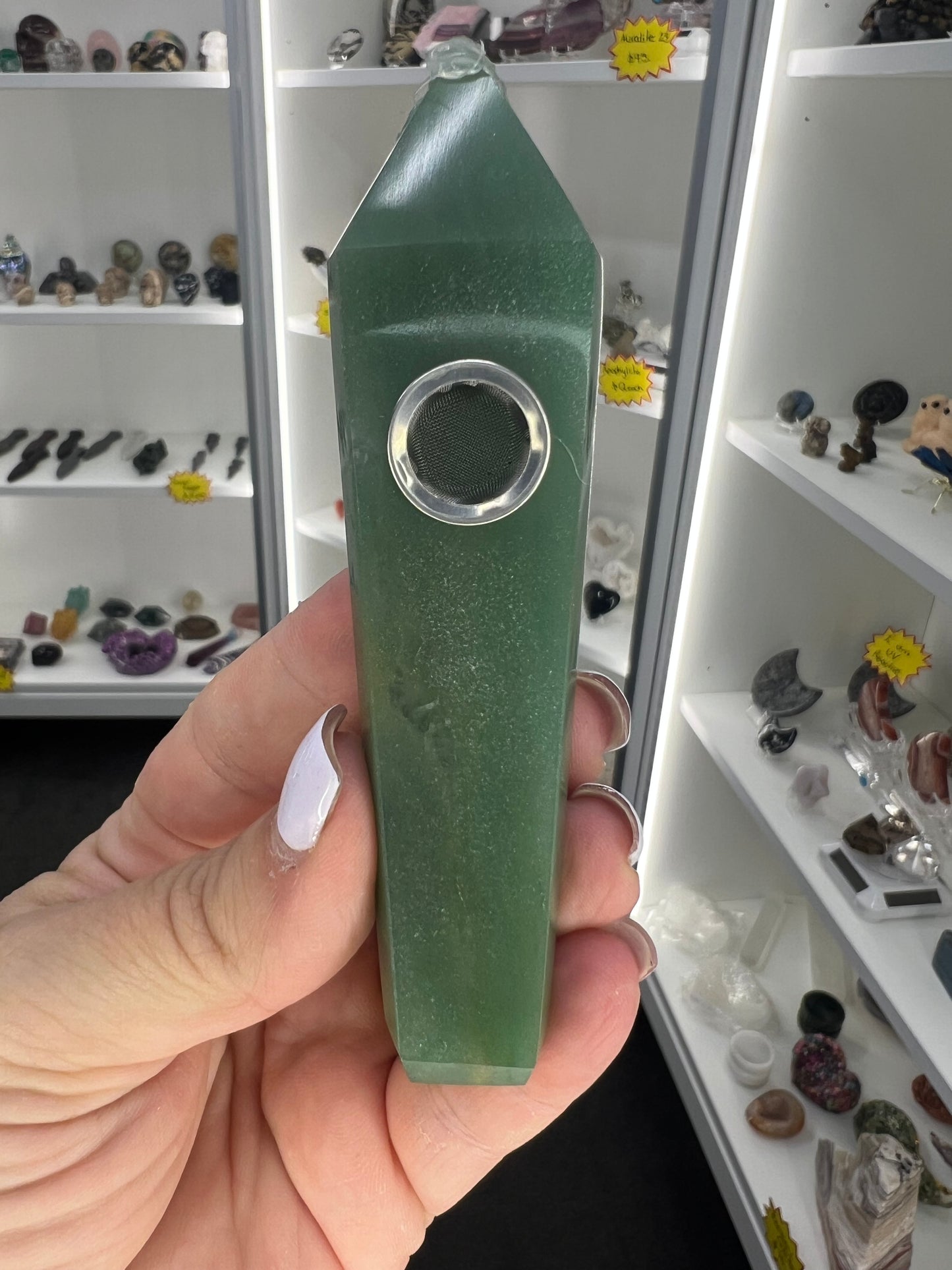 Green Aventurine Pipe
