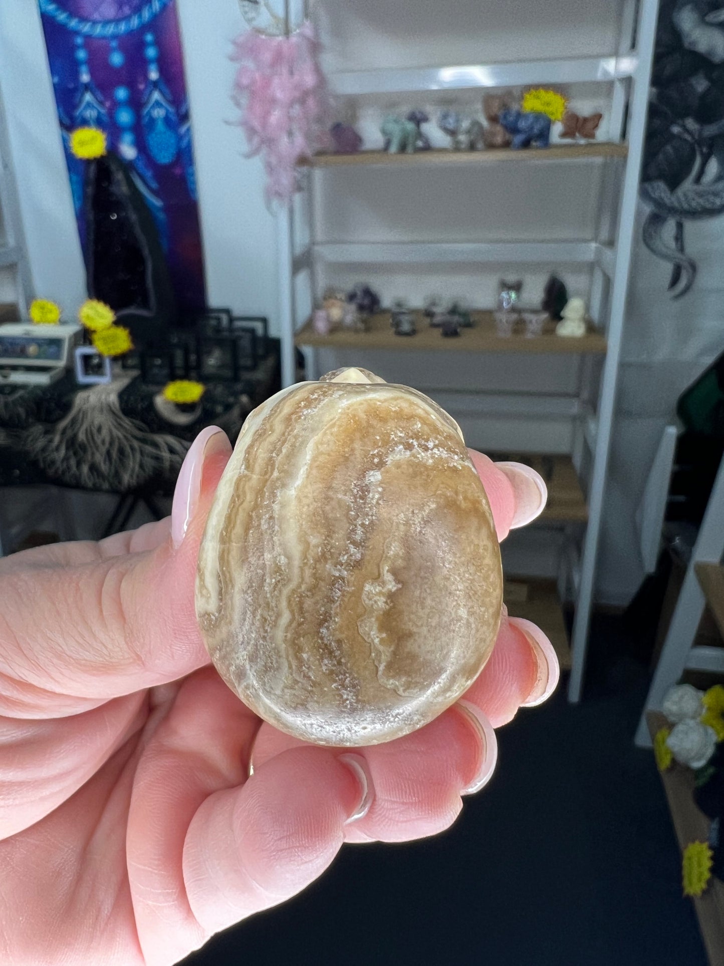 Chocolate Calcite Skull