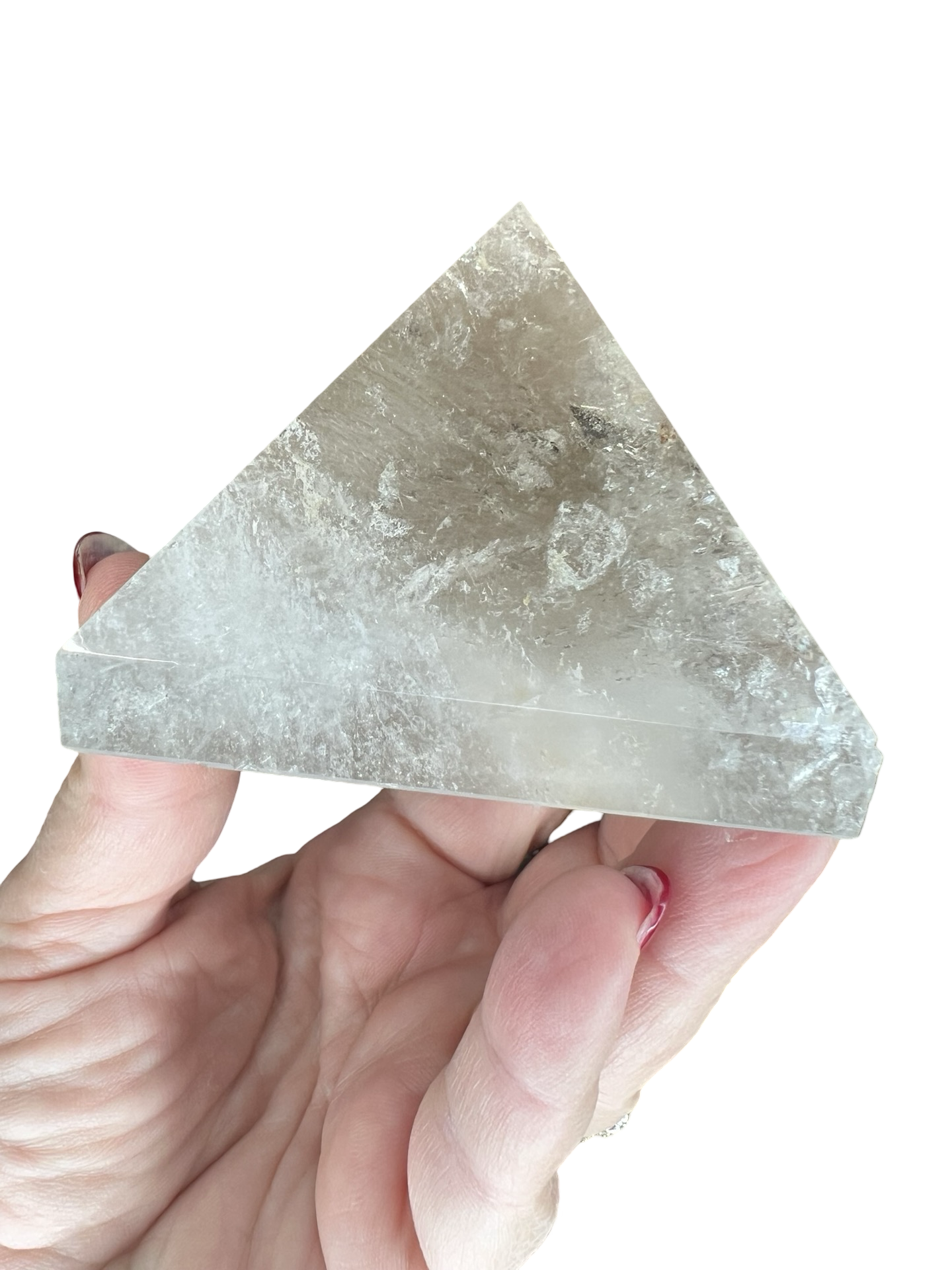 Smoky Quartz Pyramid Carving