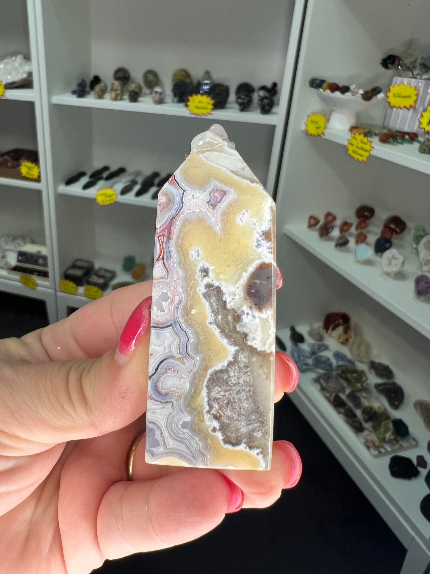 Mexican Lace Agate Tower