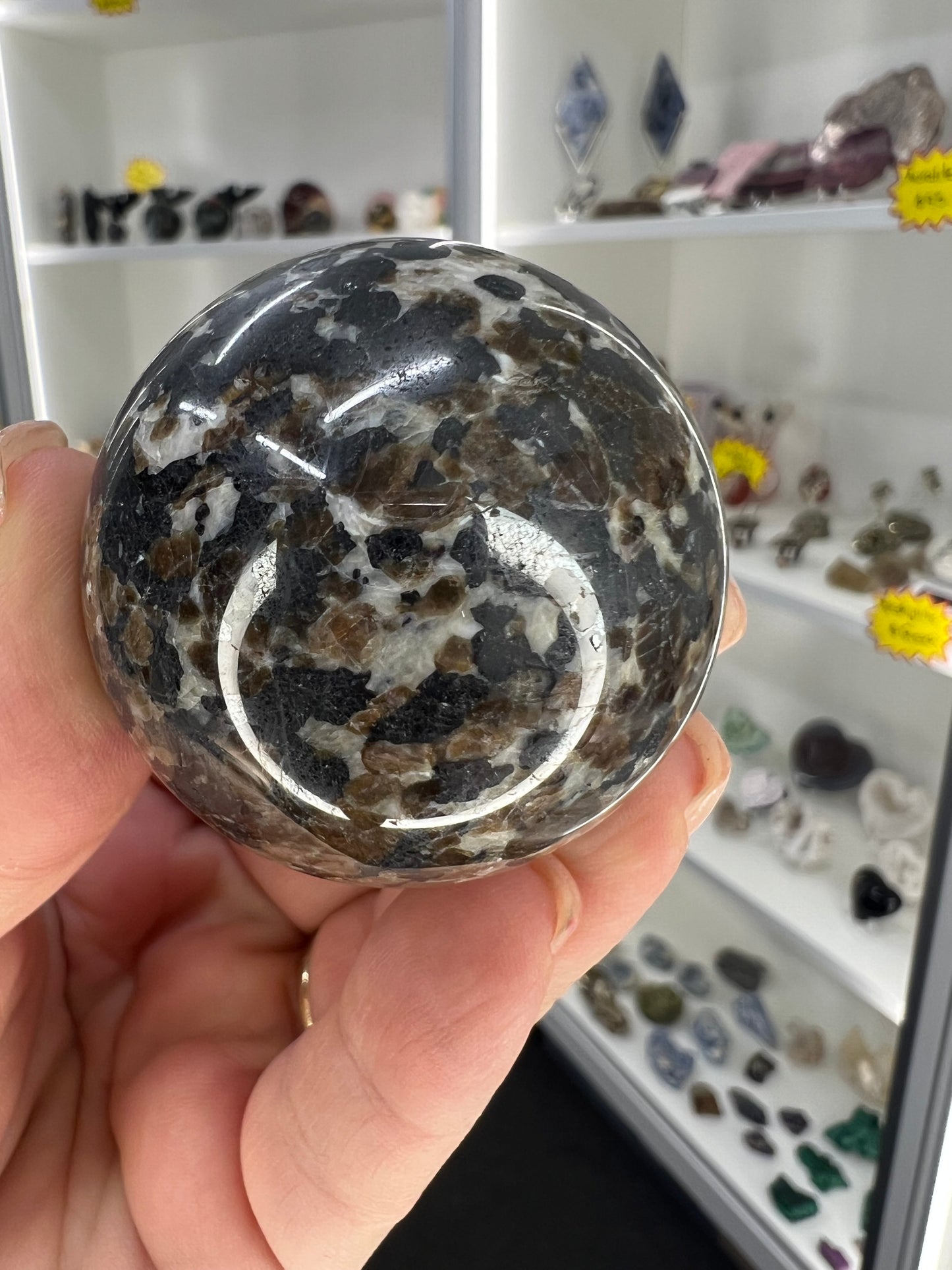 Willemite Sphere on Stand (UV Reactive)