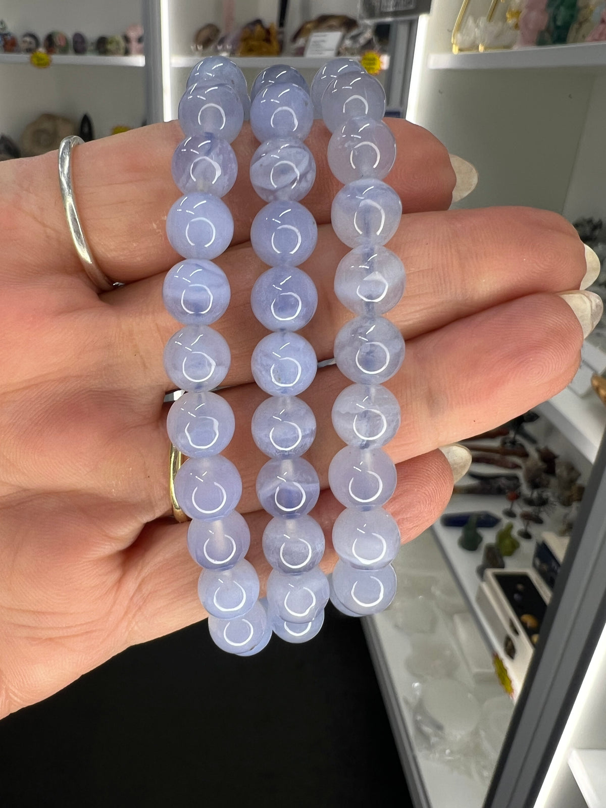 Blue Chalcedony 8mm Bracelet