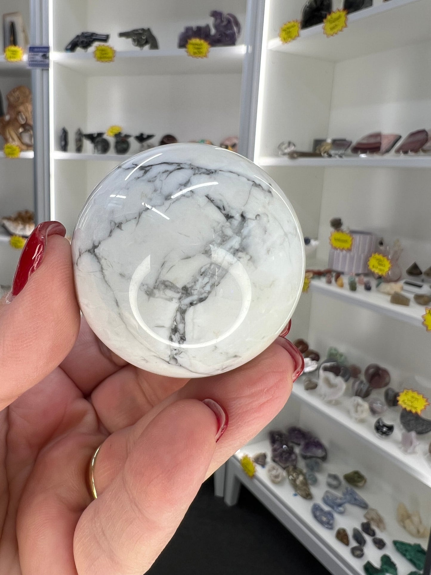 Howlite Sphere with Stand