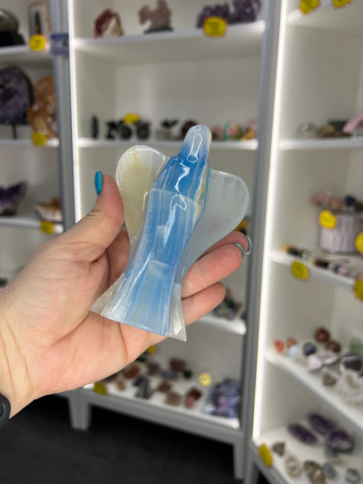 Blue Dyed Onyx Angel