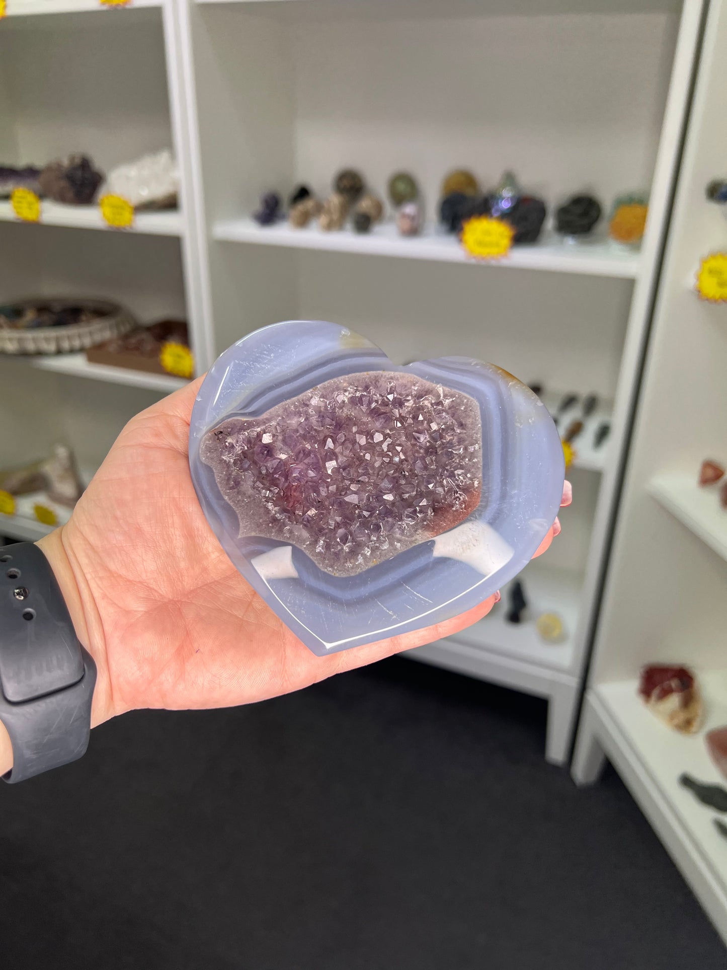 Amethyst x Agate Heart