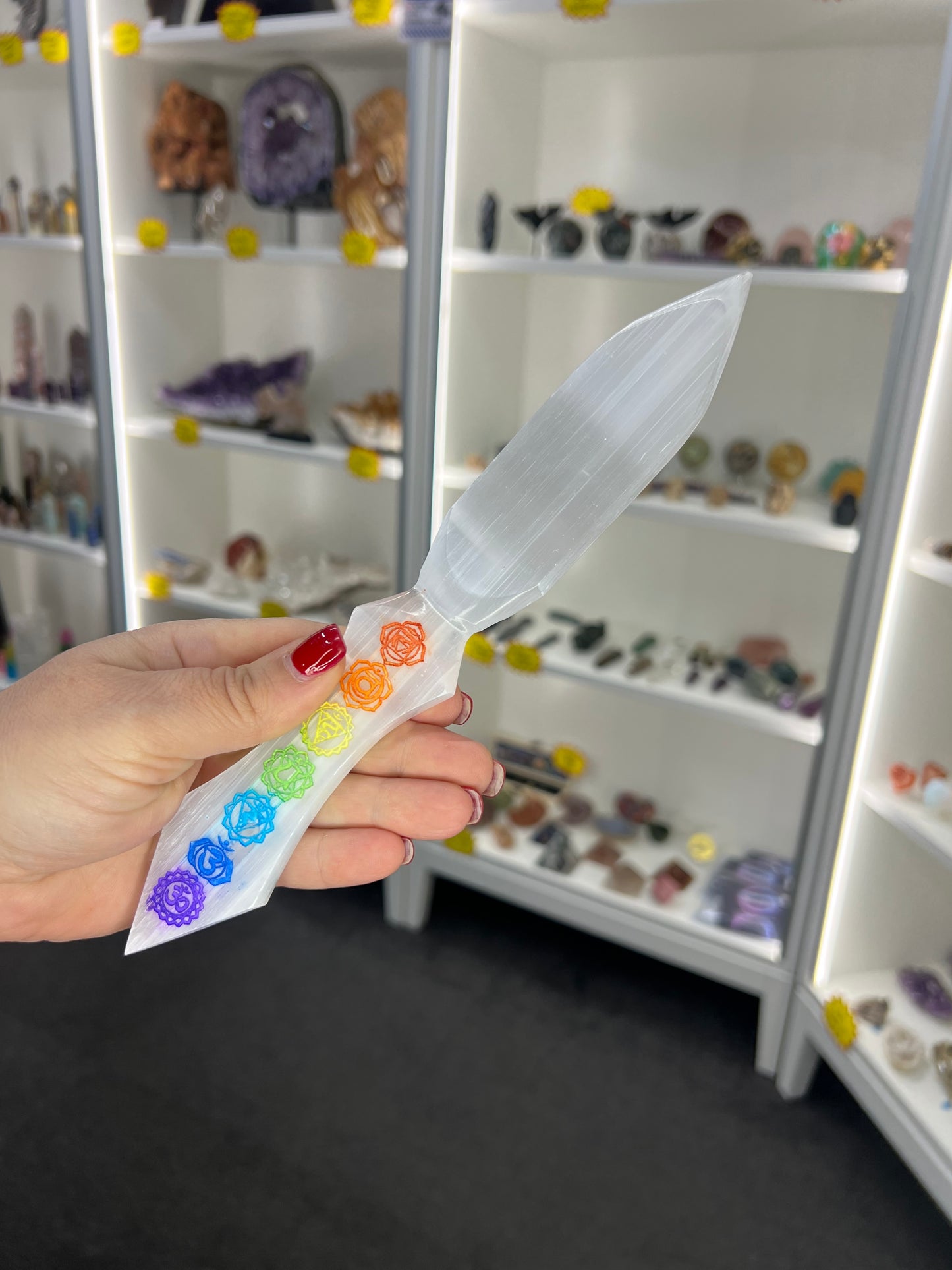 Selenite Chakra Dagger