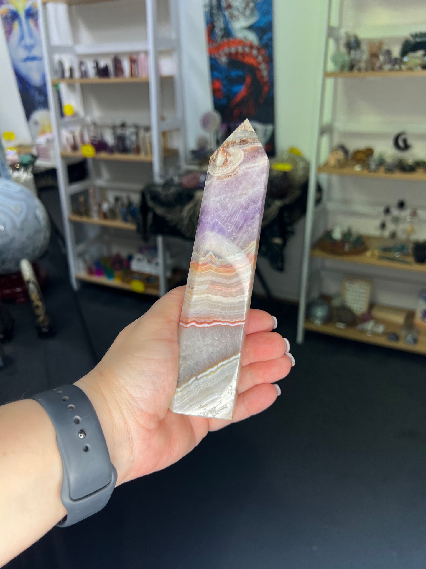 Amethyst x Mexican Lace Agate Tower