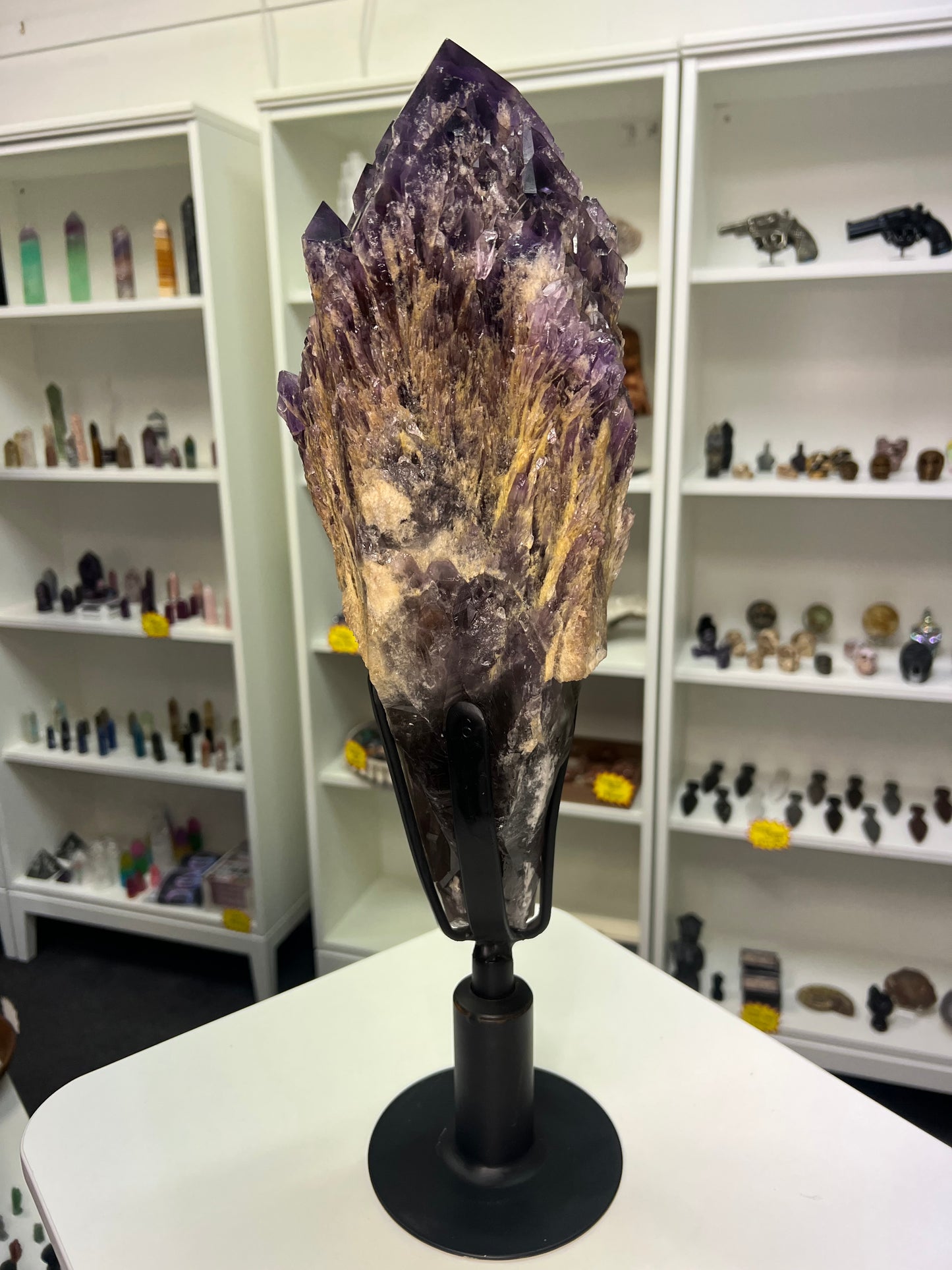 Amethyst on Metal Stand
