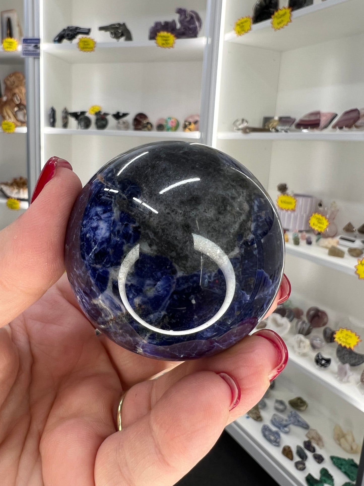 Sodalite Sphere with Stand