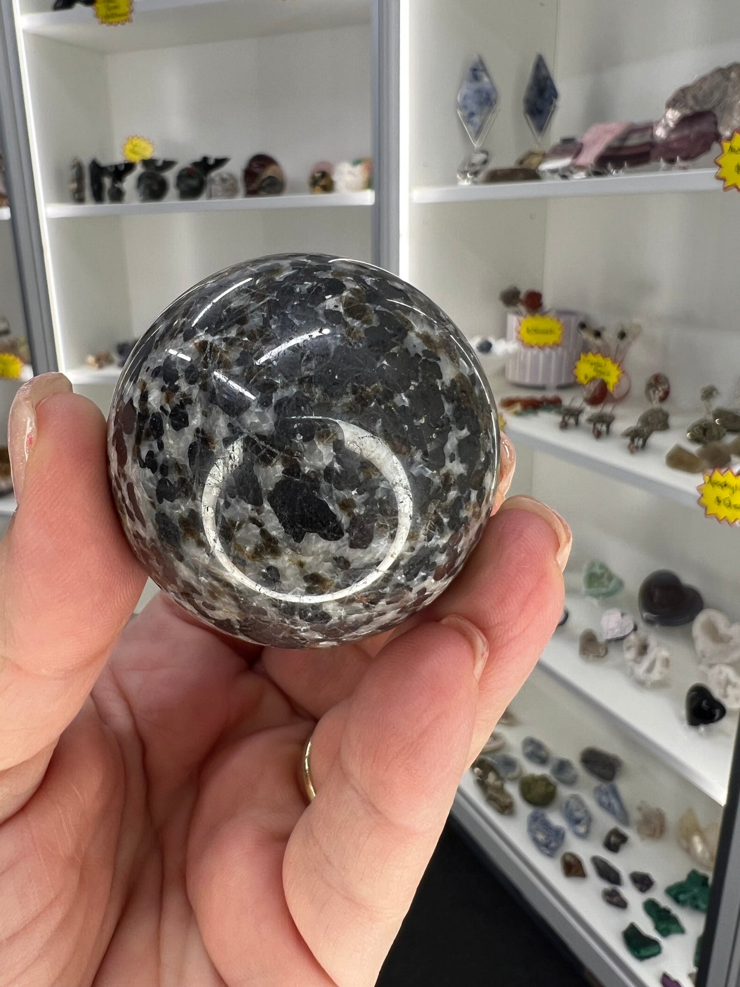 Willemite Sphere on Stand (UV Reactive)