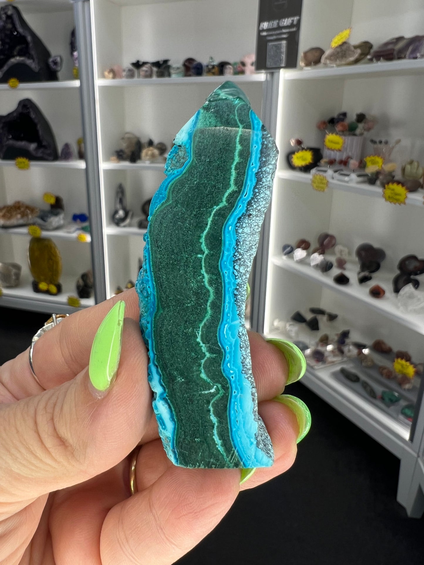 Chrysocolla x Malachite Tower