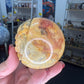 Crazy Lace Agate Indian Carved Sphere on Stand