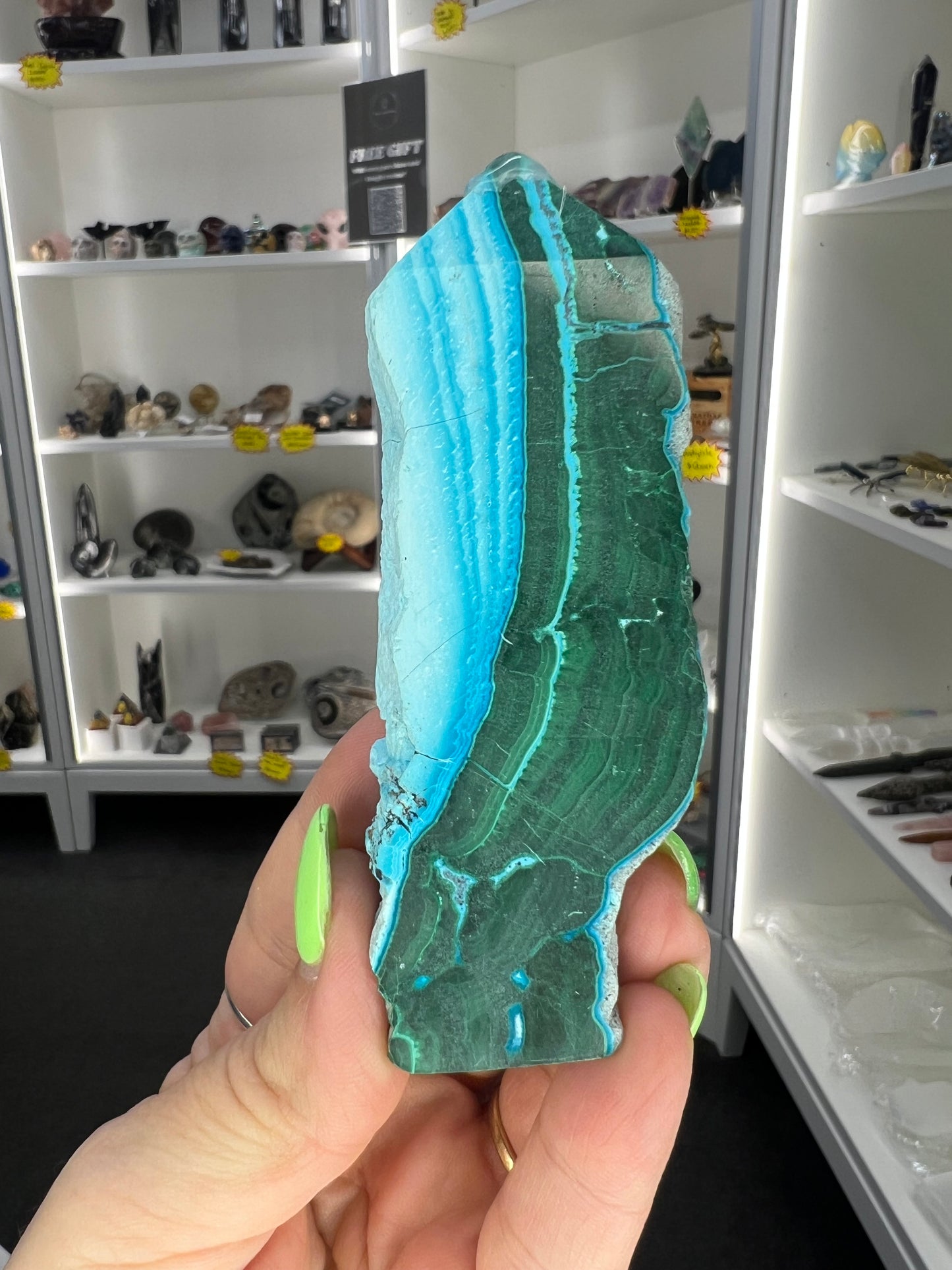 Chrysocolla x Malachite Tower