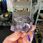 Chevron / Dream Amethyst Skull with Lepidolite Base Set