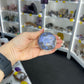 Blue Flower Agate Sphere on Stand