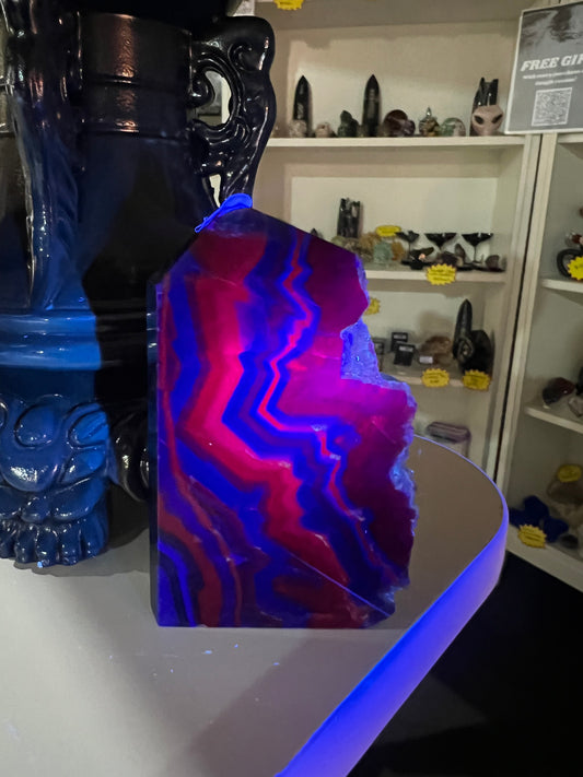 Black Fluorite Tower (UV Reactive)