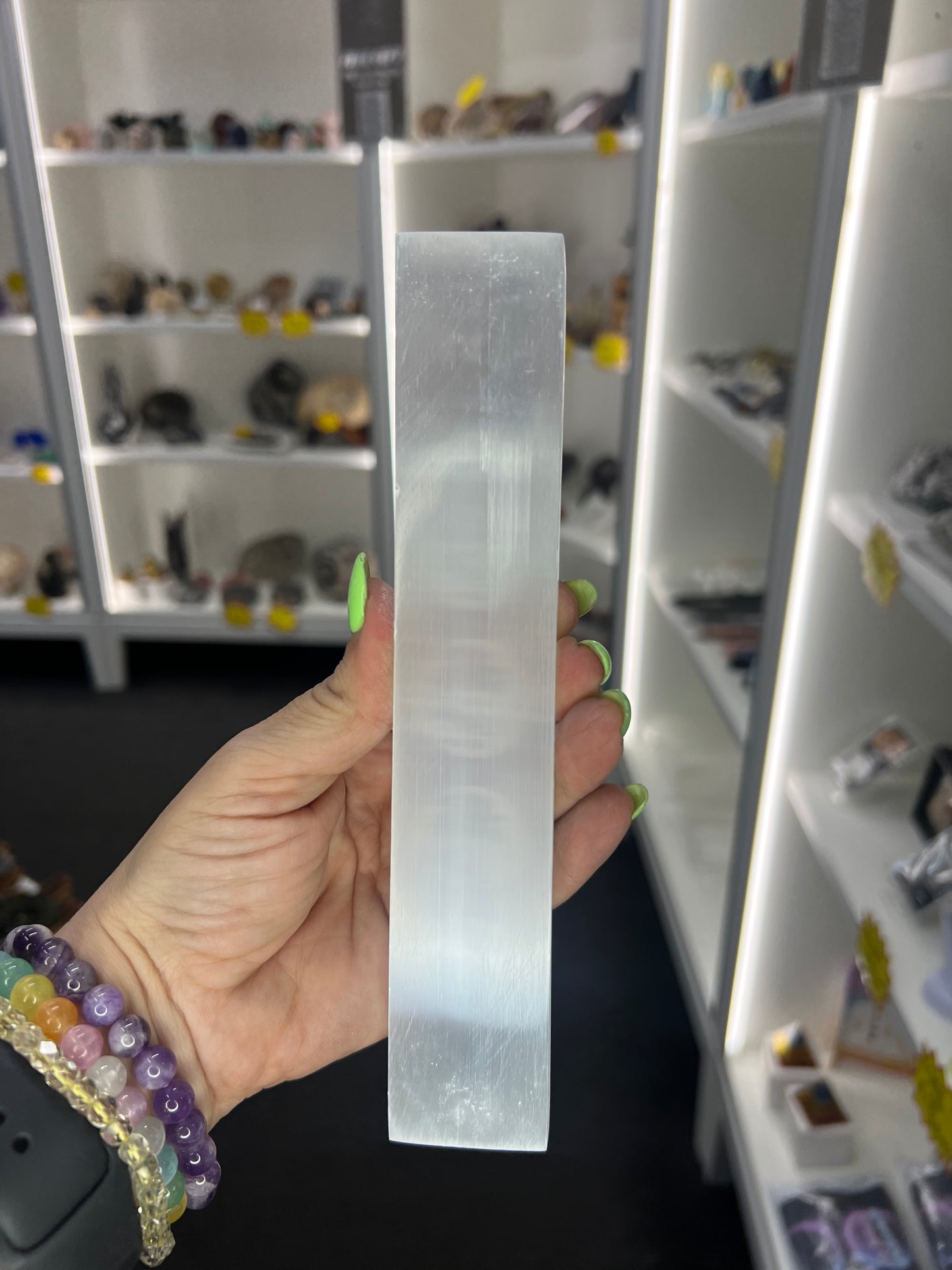 Selenite Moon Phase Charging Ruler