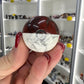 Red Jasper x Howlite Pokeball