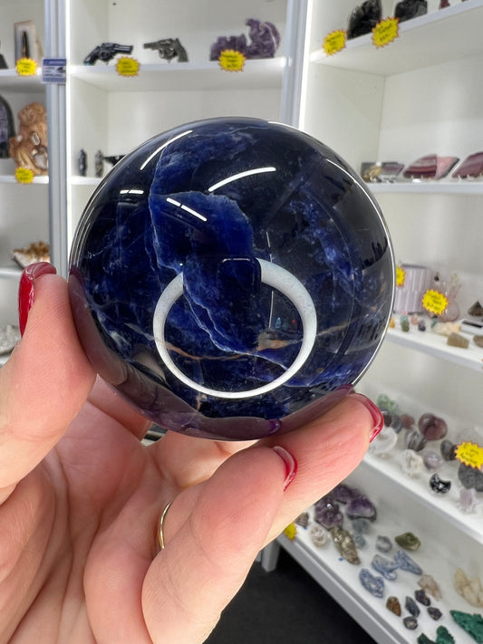 Sodalite Sphere with Stand