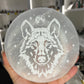 Selenite Wolf Charging Plate
