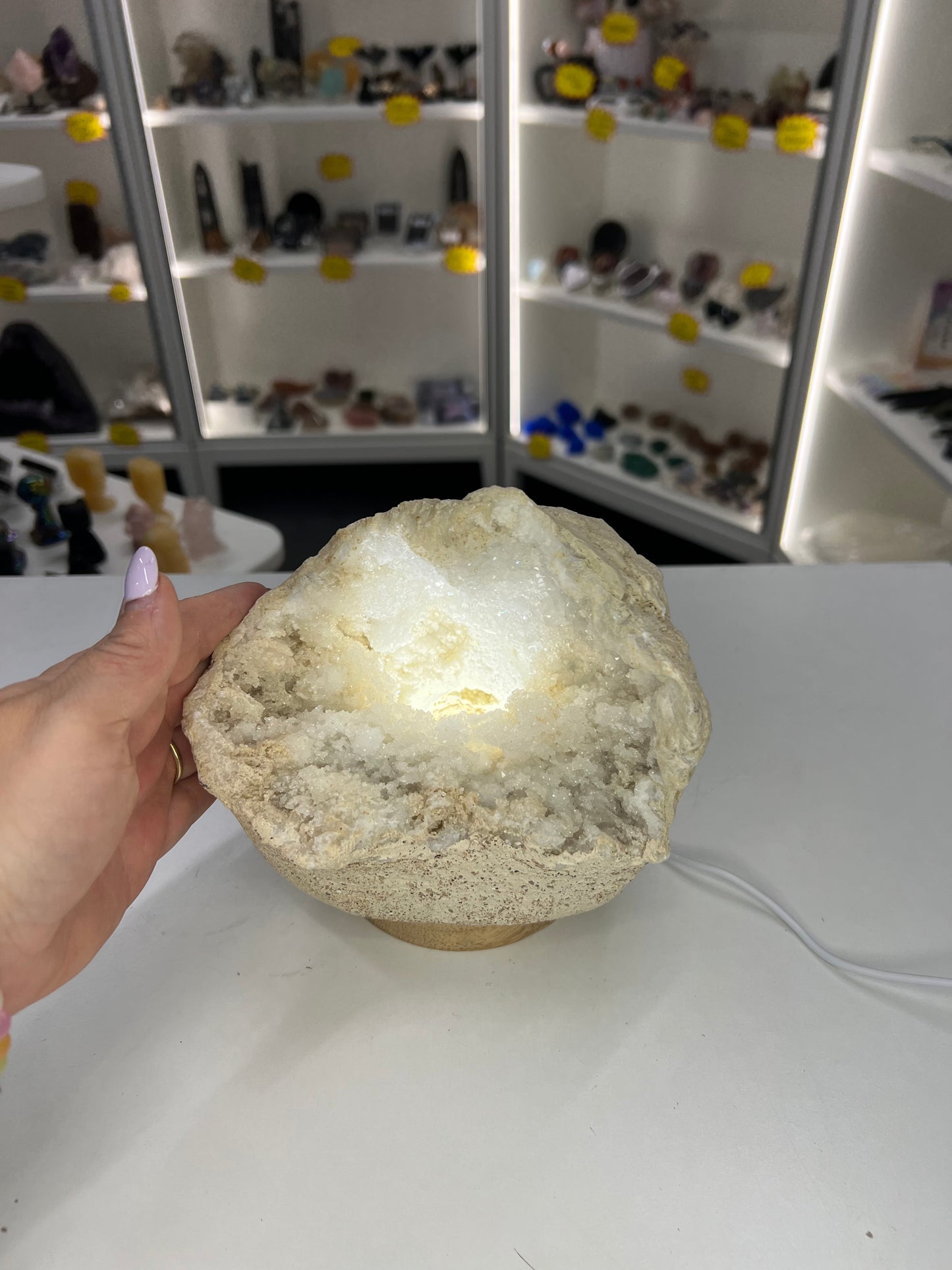 Quartz Geode Lamp