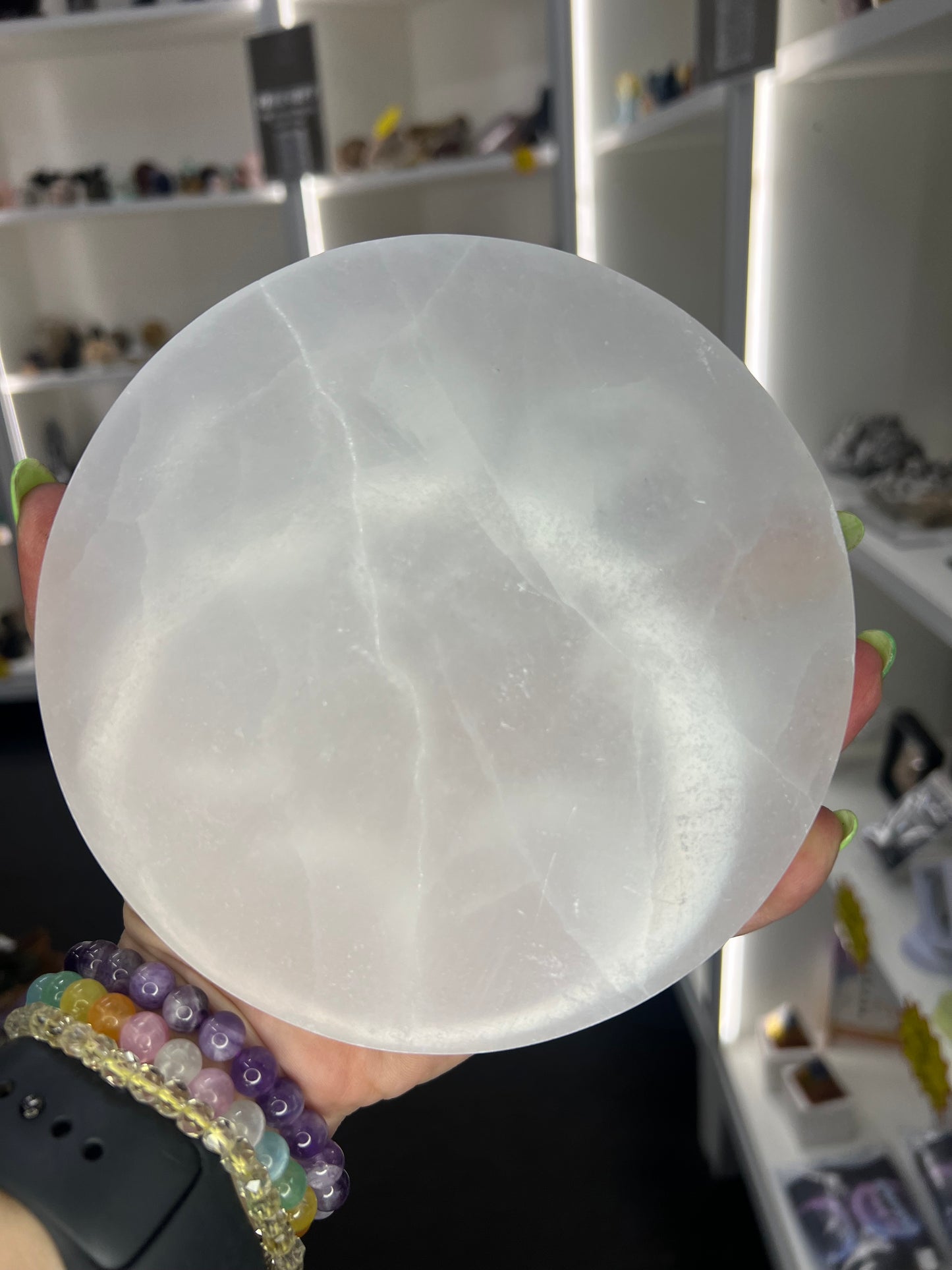 Selenite Moon Phase Charging Plate