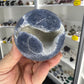 Blue Coral Jade Sphere on Stand