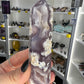 Black Flower Agate Tower