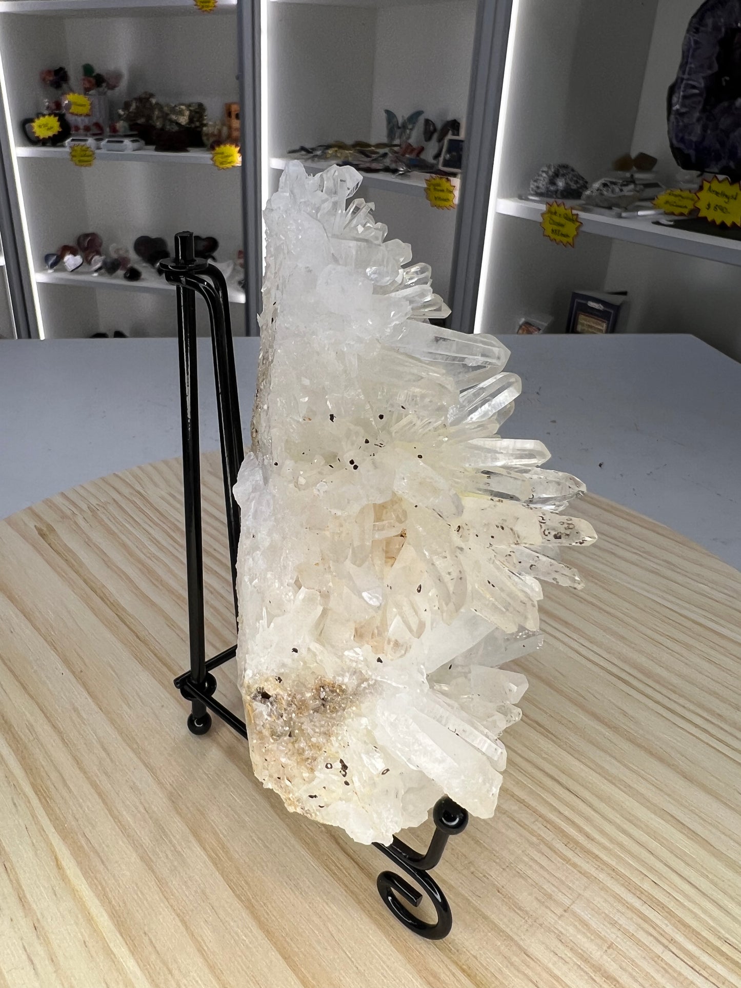 Clear Quartz Cluster on Stand