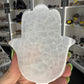 Selenite Hamsa Charging Plate