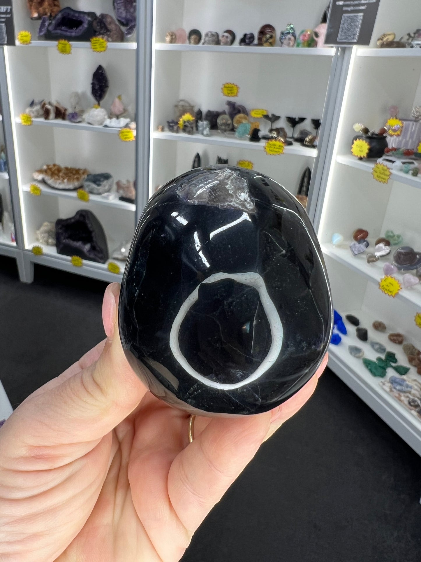 Black Fluorite Skull (UV Reactive)
