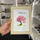 Rose Quartz Chip Tree Frame
