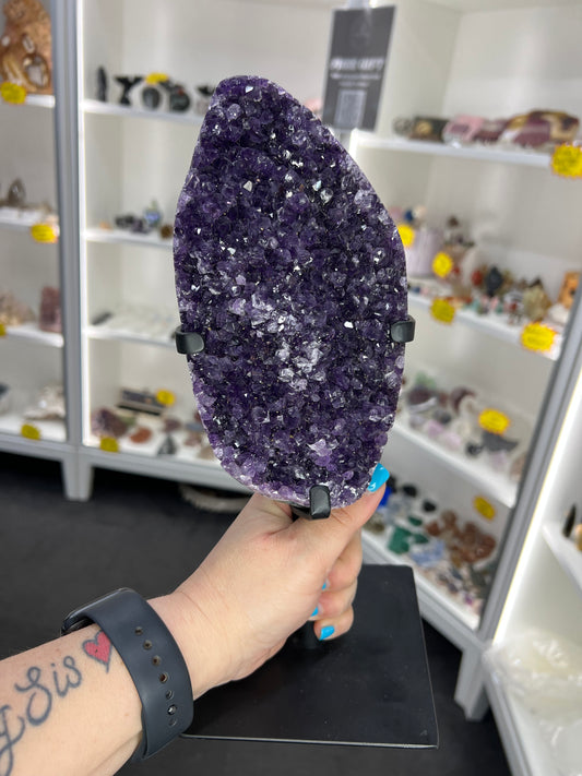 Amethyst Cluster on Rotating Stand