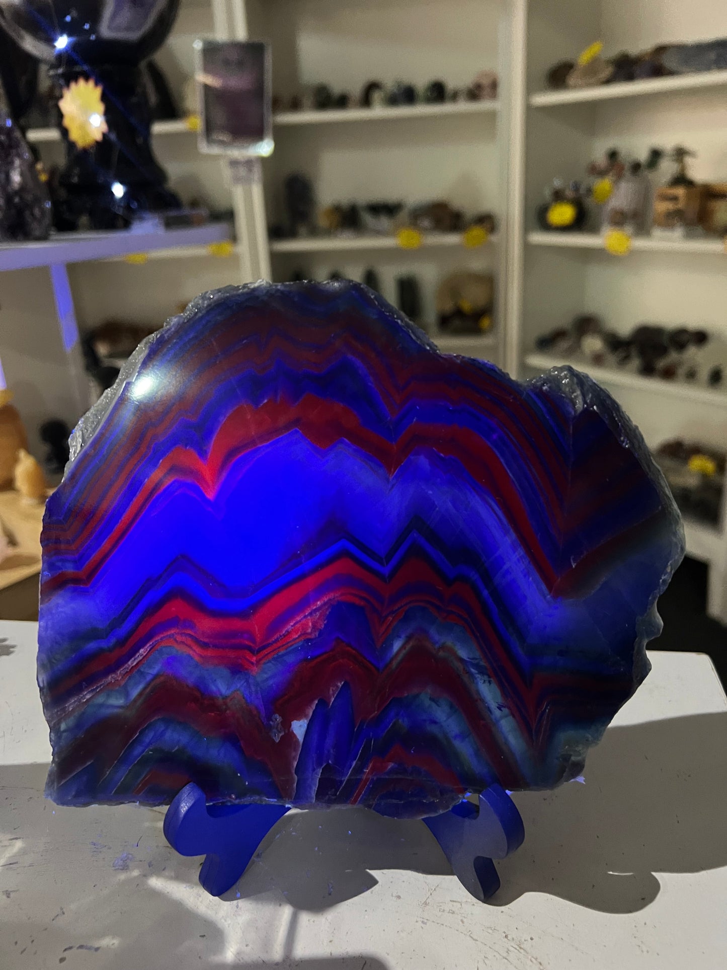 Black Fluorite Slab (UV reactive)