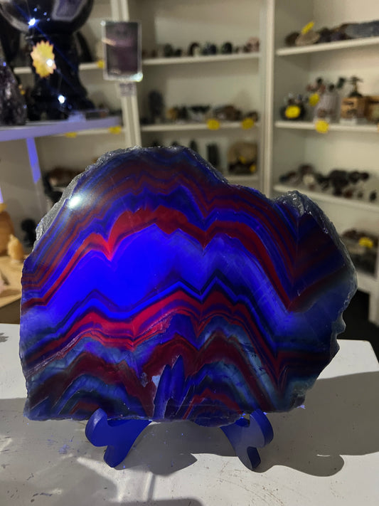 Black Fluorite Slab (UV reactive)