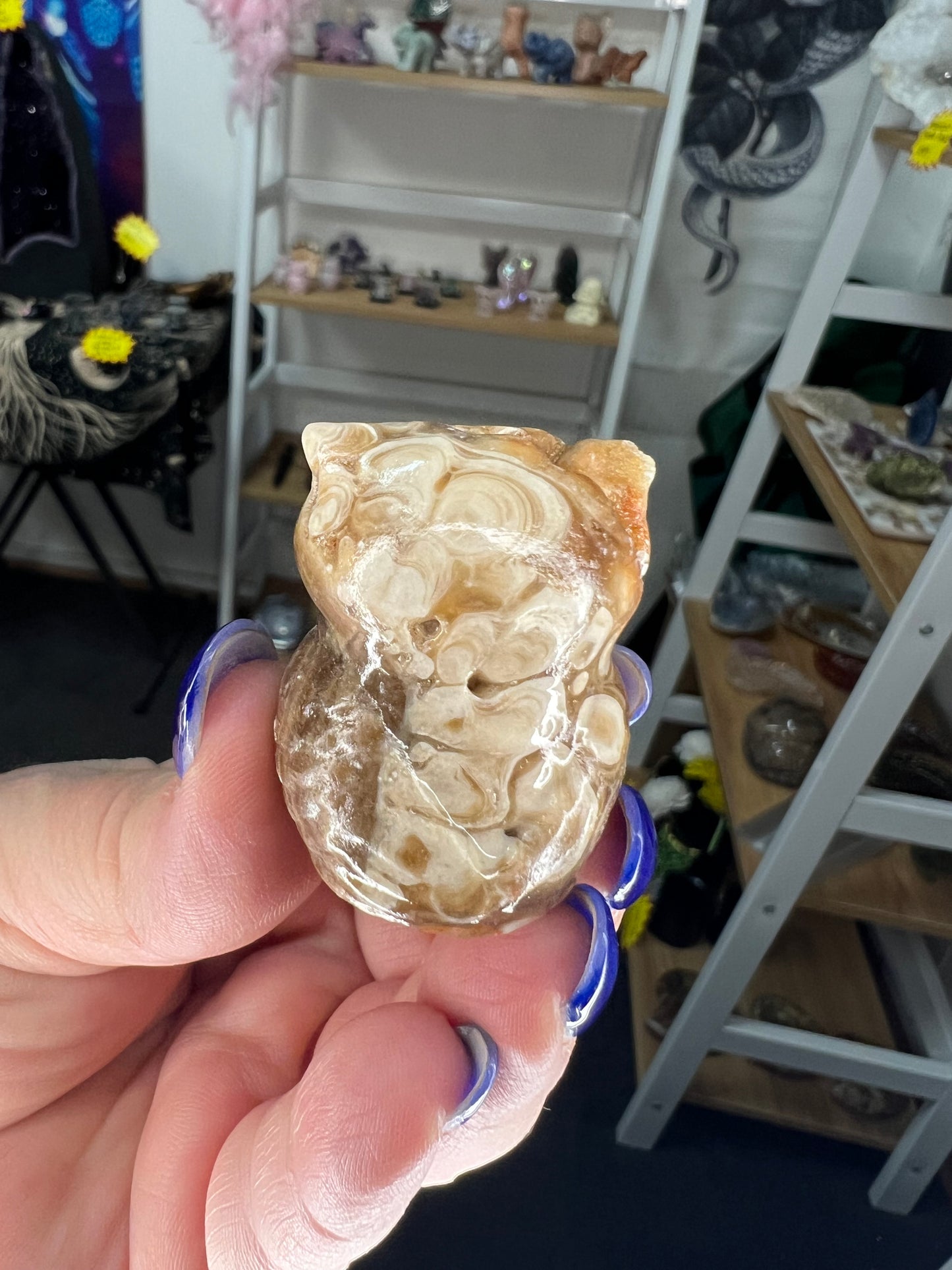 Chocolate Calcite Owl