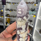Black Flower Agate Tower