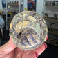 Fluorite Root Indian Carved Sphere on Stand