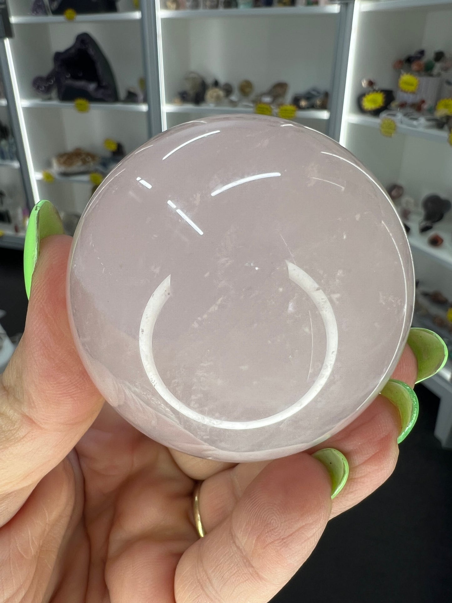 Rose Quartz Sphere on Stand