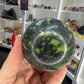 Shungite x Green Opal Sphere on Stand