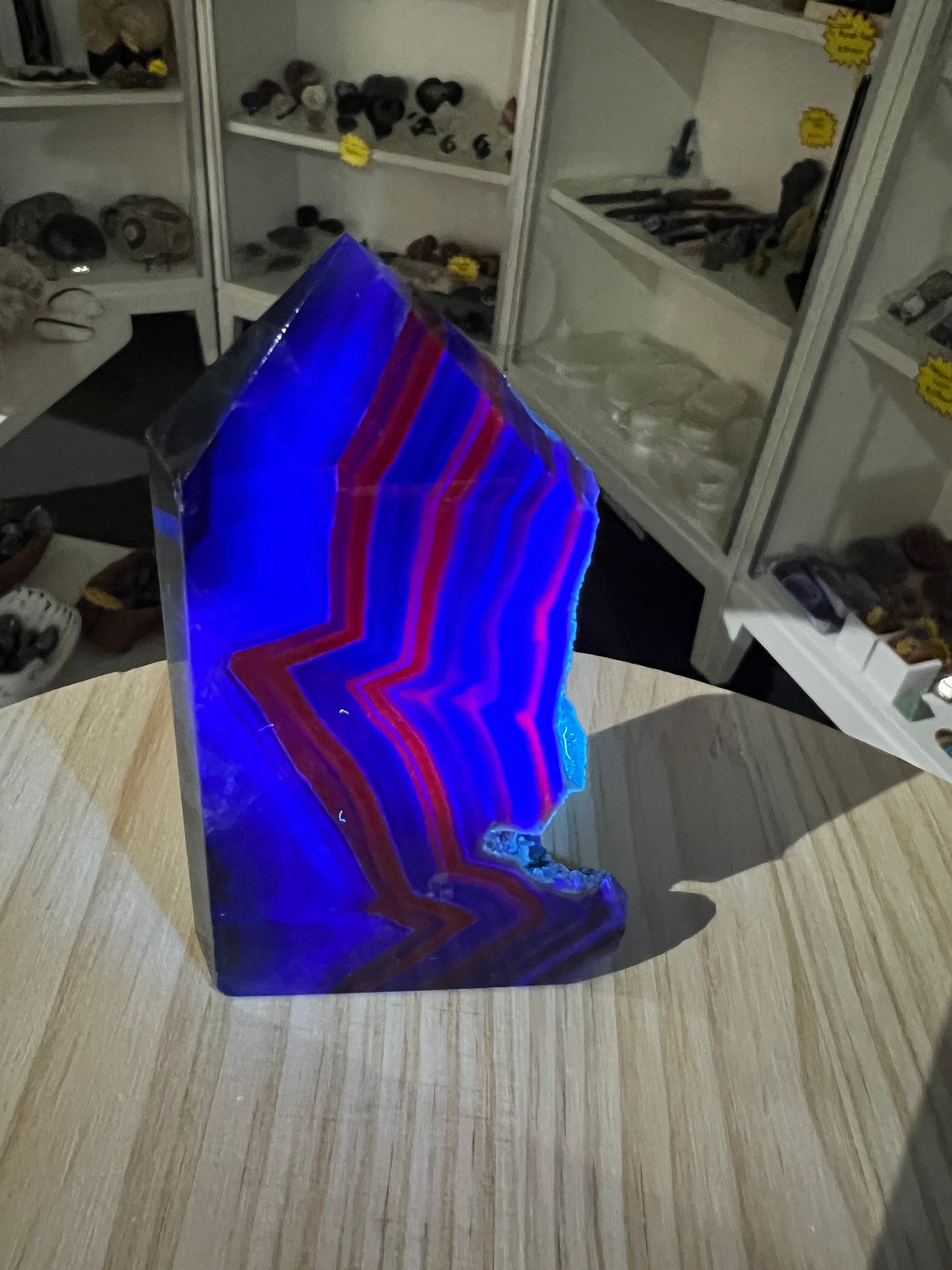 Black Fluorite Slab / Tower (UV Reactive)