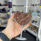 Pink Amethyst Heart on Stand