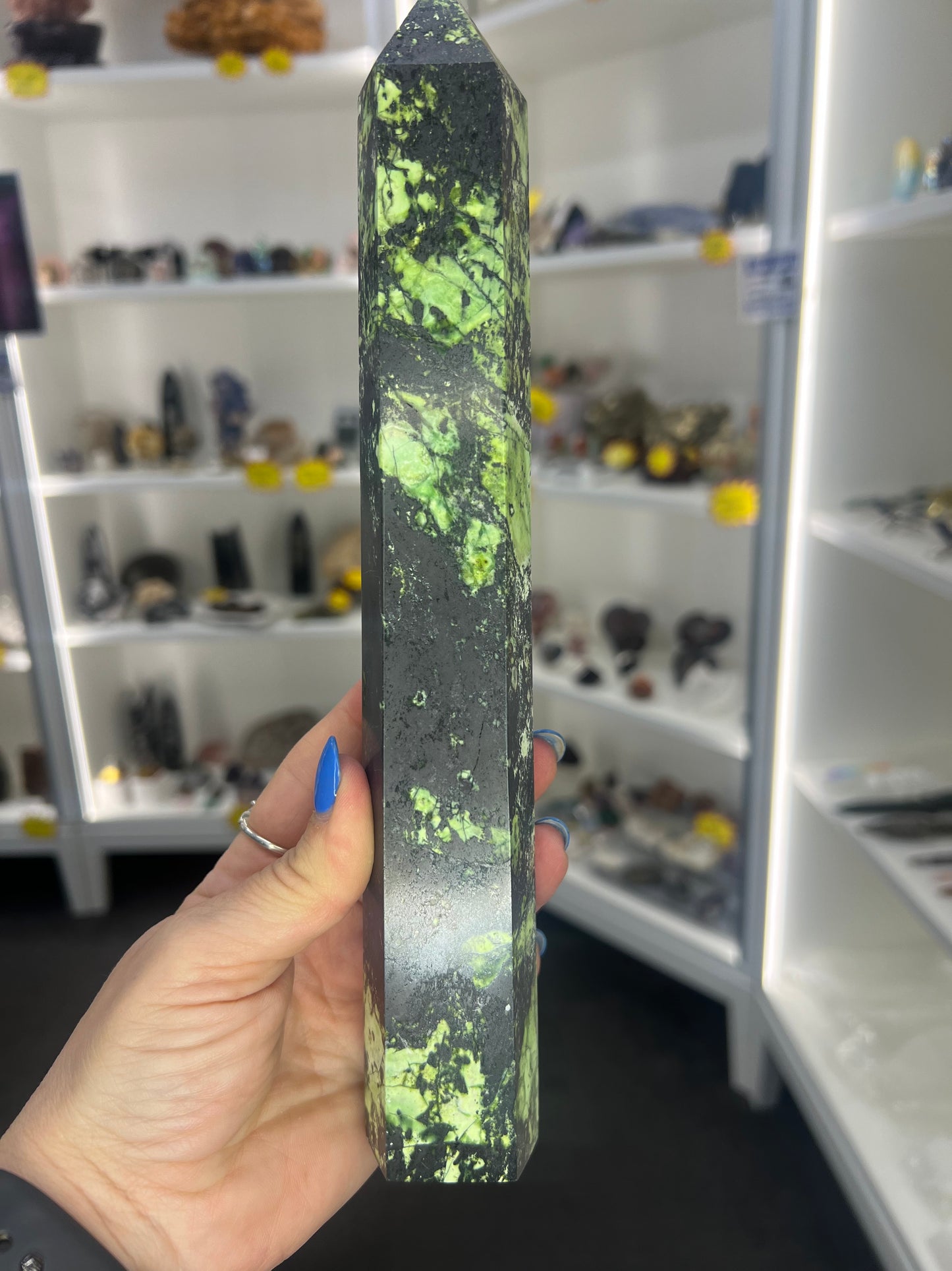 Shungite x Green Opal Tower
