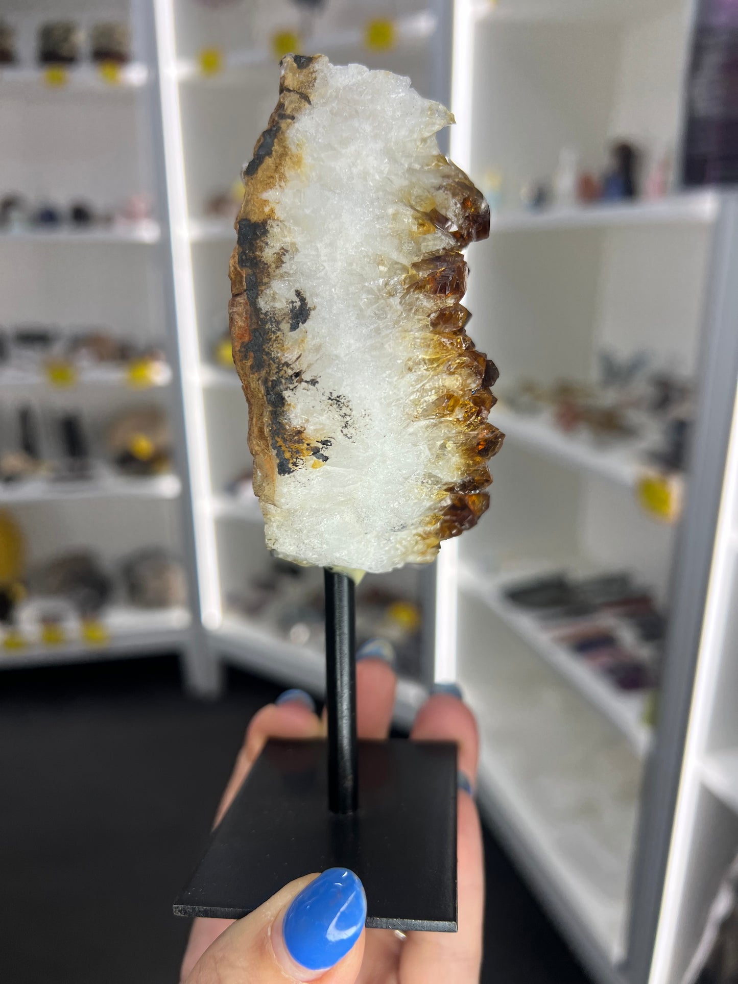 Citrine Cluster Specimen on Stand