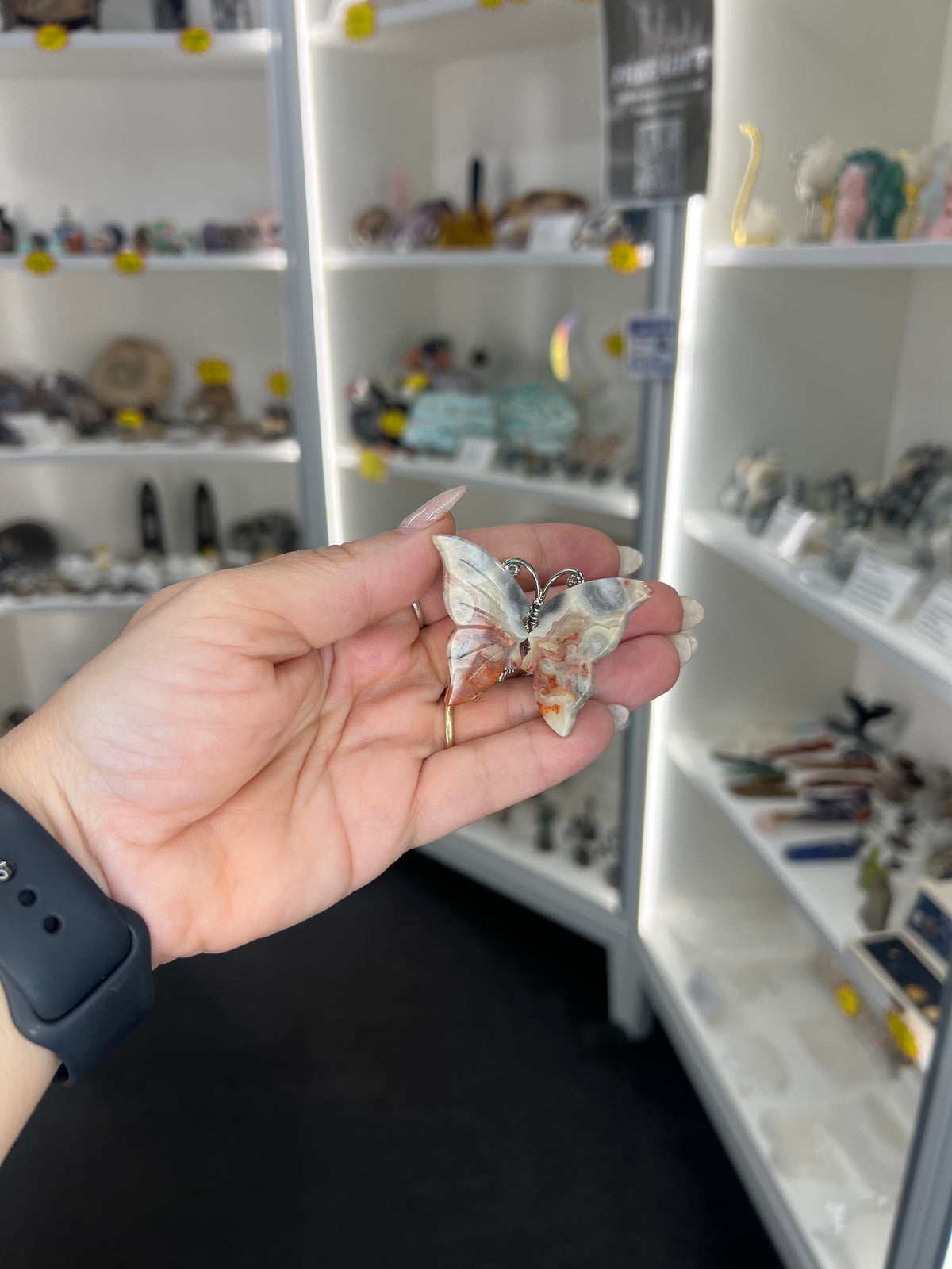 Mexican Lace Agate Butterfly