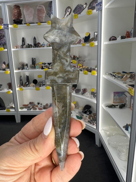 Moss Agate Dagger
