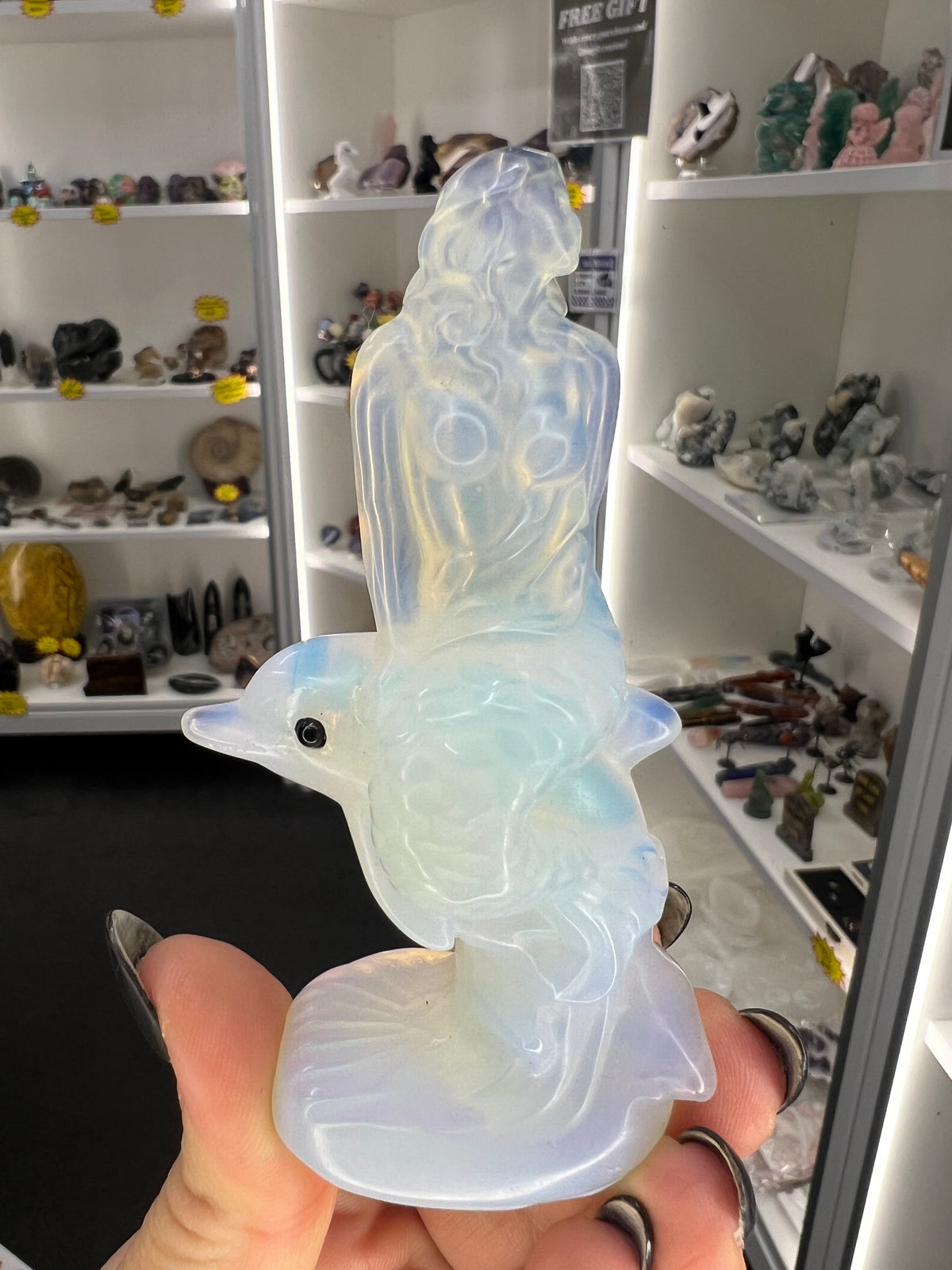 Opalite Mermaid on Dolphin