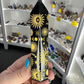 Black Obsidan with Golden Pattern Tower